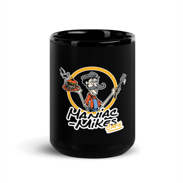 Maniac-Mikes Black Glossy Mug - Image 2